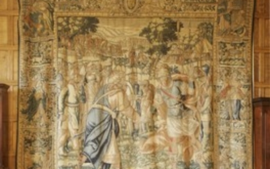 A Flemish historical tapestry, The Story of Julius Caesar (6), probably 16th century, depicting the ...