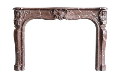 French Louis the 15th period red marble fireplace …