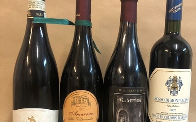 4 bouteilles VINS ITALIENS DIVERS (3 Amarone:...