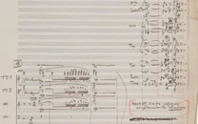 Henri DUTILLEUX . Manuscrit musical autographe ;...