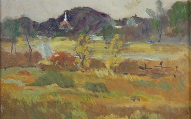 Pasquale D'Orsi, Landscape, Oil on Board
