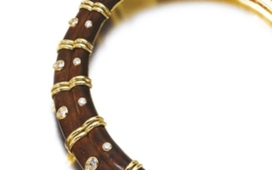 Wood, diamond and gold necklace, 'Yaroupi', Boucheron