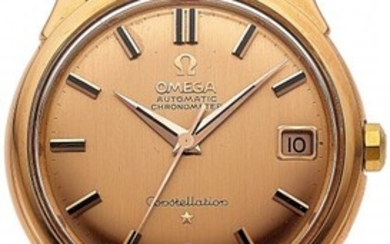 54010: Omega 18k Rose Gold Constellation Wristwatch Ref