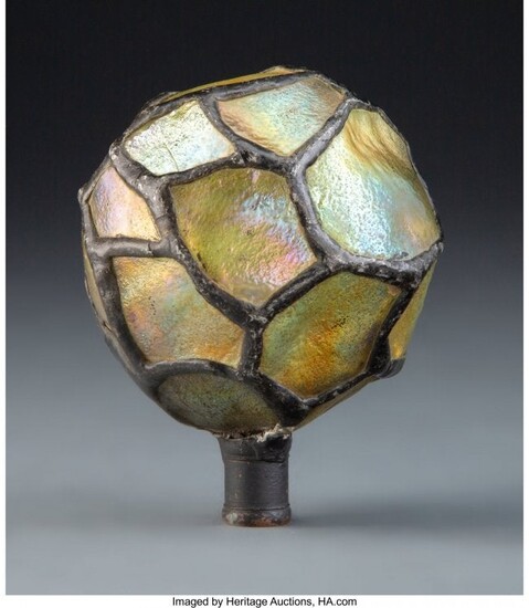 79010: Tiffany Studios Glass Turtleback Finial, circa 1