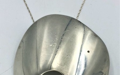 .925 STERLING Large Modernism Pendant with Chain