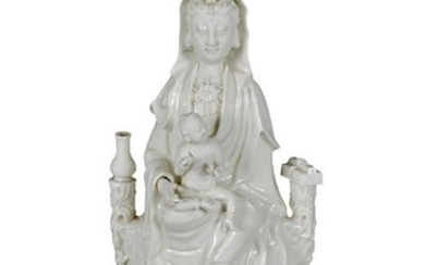 chine Période Qing, 18ème Statue en blanc... - Lot 10 - Paris Enchères - Collin du Bocage