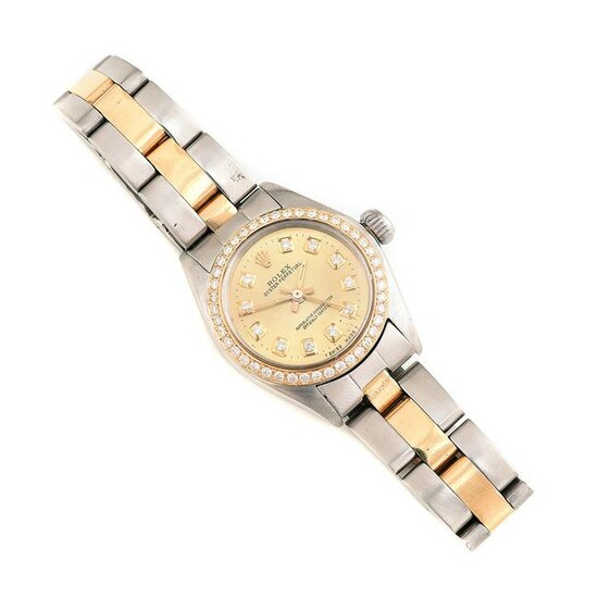 Ladies Rolex Diamond, Two-Tone Wristwatch.