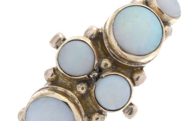 9ct gold opal cabochon dress ring