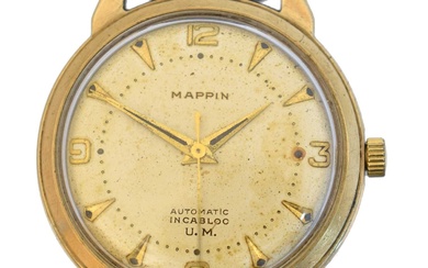A 1950s 9ct gold Mappin automatic wristwatch