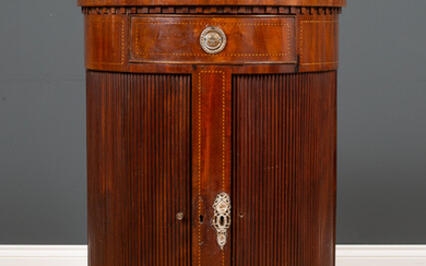 A 19th century mahogany D shaped side table