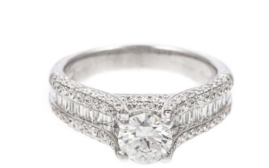 A .75ct Diamond Ring in 18K White Gold
