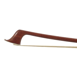 A 7/8 size German Cello Bow Nickel-mounted ebony frog,...