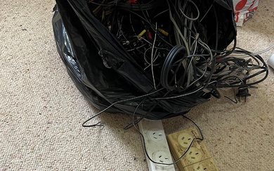 A Bag of Assorted Cables & Power Boards