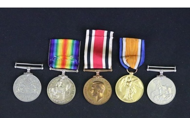 A British Full Size Medal Group Of Five Medals To Include Th...