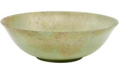 A Chinese Celadon Jade Bowl Diameter 8 "