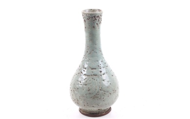 A Chinese Longquan style bottle vase.