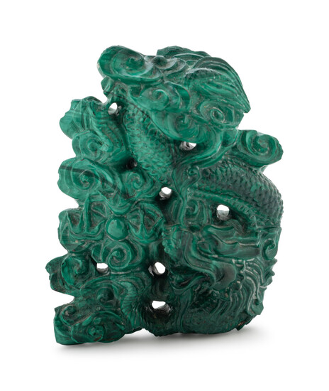 A Chinese Malachite Carving
