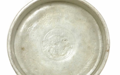 A Chinese blanc de Chine plate