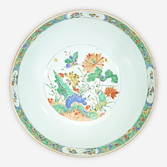 A Chinese export famille verte-decorated porcelain