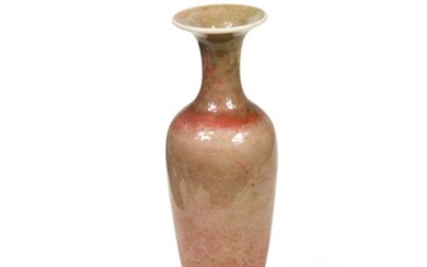 A Chinese porcelain peach bloom vase, Qing Dynasty, 18th century