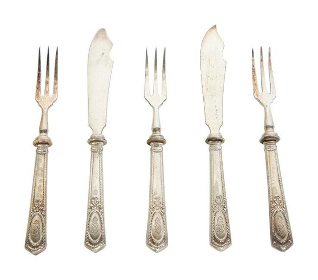 A Continental .800 Silver Service of Fruit Knives and