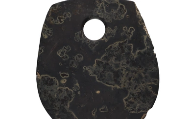 A DARK BLACKISH-GREY STONE AXE CHINA, NEOLITHIC PERIOD, LIANGZHU CULTURE, 4TH-3RD MILLENIUM BC