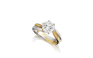 A Diamond Single-Stone Ring,, by Larry
