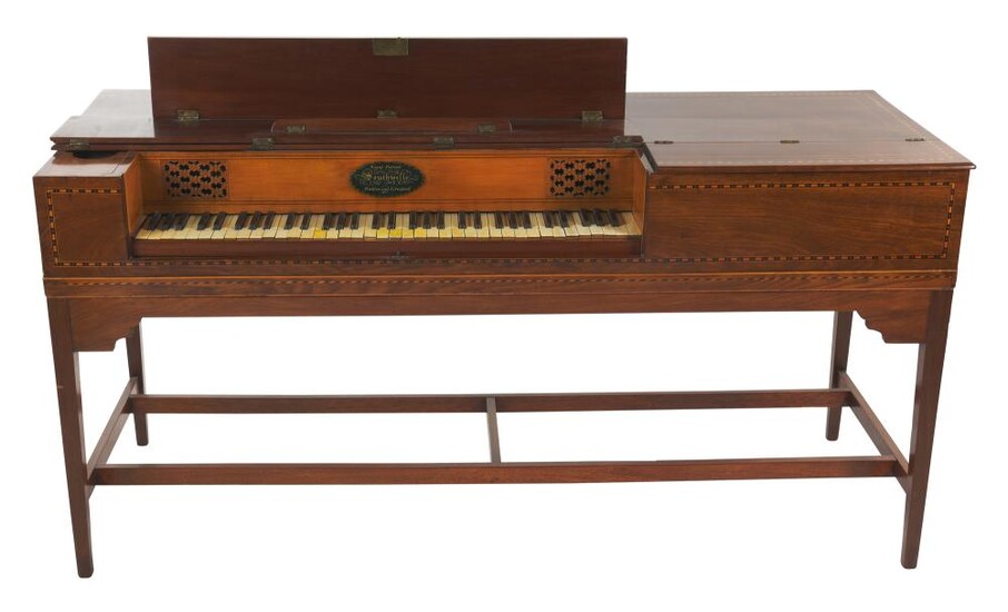 A FINE GEORGE III MAHOGANY SQUARE PIANO BY WILLIAM SOUTHWELL LATE 18TH TO EARLY 19TH CENTURY