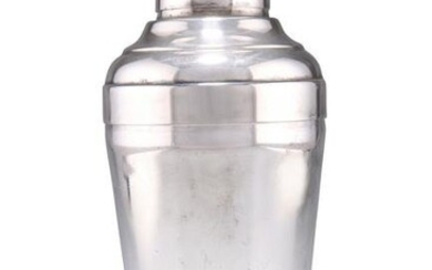 A FRENCH SILVER-PLATED COCKTAIL SHAKER, St. Hilaire, of