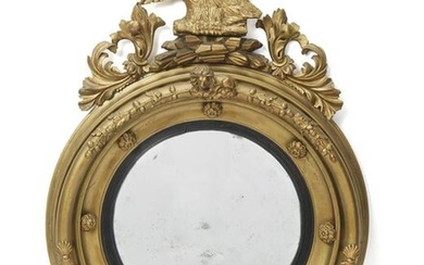 A Federal-style bullseye mirror