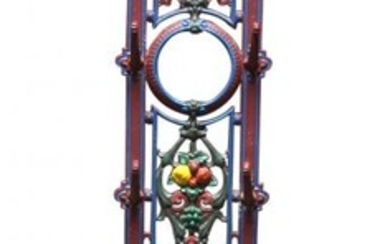 A French cast iron hall stand, late...