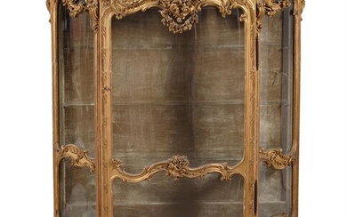 A French giltwood display cabinet