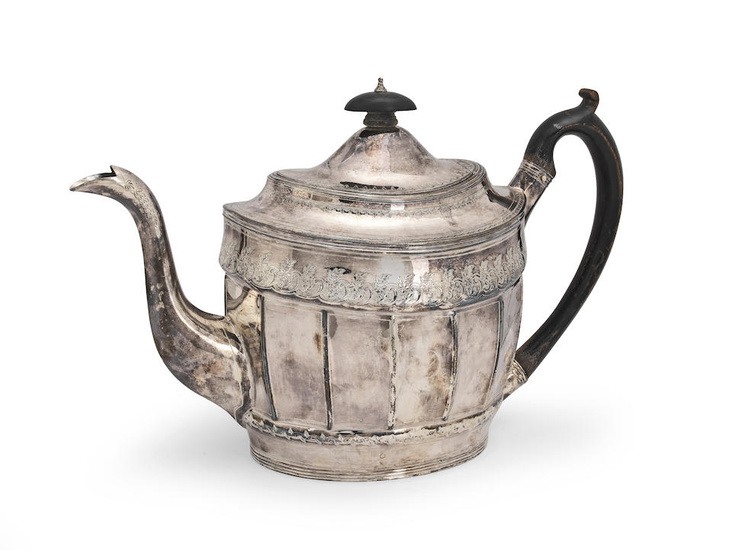 A George III silver teapot Peter, Ann & William Bateman,...