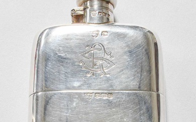 A George V Silver Hip-Flask, by G. and J. W....