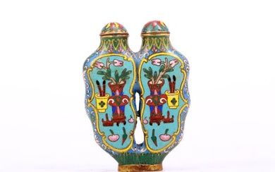 A Gorgeous Cloisonne 'Stationery' Double-Snuff Bottle