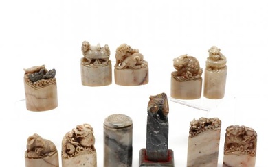 A Group of Chinese Hardstone Seals