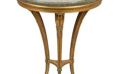 A Louis XVI Style Painted Gueridon Height 32 x