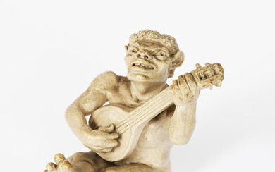 A Martin Brothers stoneware Imp Musician by Robert Wallace Martin