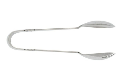 A Pair of Georg Jensen Silver Salad Tongs