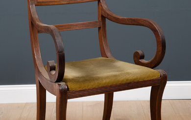 A Regency mahogany carver armchair