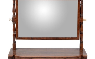 A Regency rosewood and ivory mounted dressing mirror