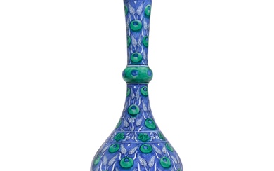 A Samson Iznik style pottery bottle, France, 19th century