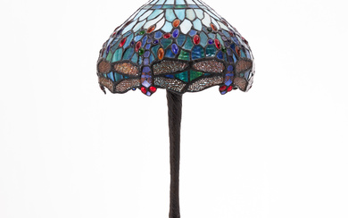 A Tiffany style table lamp, 20th century.
