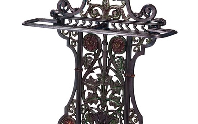 A VICTORIAN CAST IRON STICK STAND, MID 19TH CENTURY