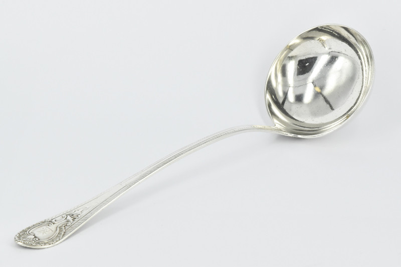 A VICTORIAN STERLING SILVER LADLE