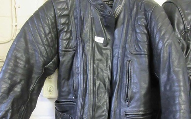 A black leather RIOSSI motorcycle jacket.Condition Report There is no...