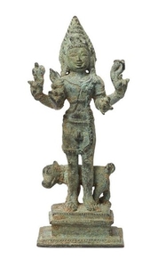 A bronze figure of Siva as Bhairava,...