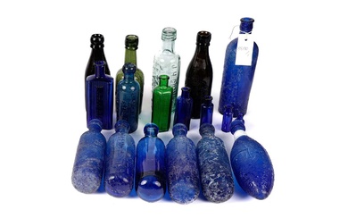 A collection of 19th Century glass bottles
