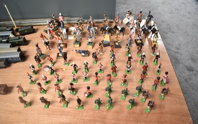 A collection of Britains Regimental Lead Figures along with Del Prado Lead Napoleonic Figures and on