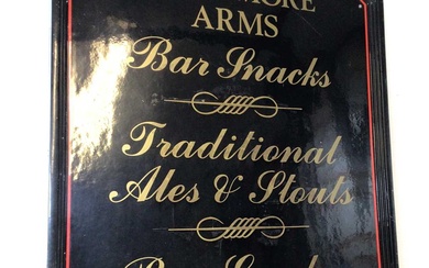 A fibreglass pub sign 'Poltimore Arms', sold with a cast...